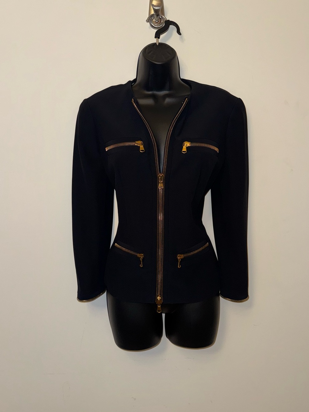 Alexander McQueen Vintage Jacket with Exposed Gold Zippers